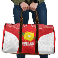 Guadeloupe Football Travel Bag Allez Les Gwada Boys Red Color