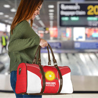 Guadeloupe Football Travel Bag Allez Les Gwada Boys Red Color