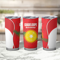 Guadeloupe Football Tumbler Cup Allez Les Gwada Boys Red Color
