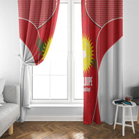 Guadeloupe Football Window Curtain Allez Les Gwada Boys Red Color