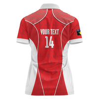Guadeloupe Football Custom Women Polo Shirt Allez Les Gwada Boys Red Color