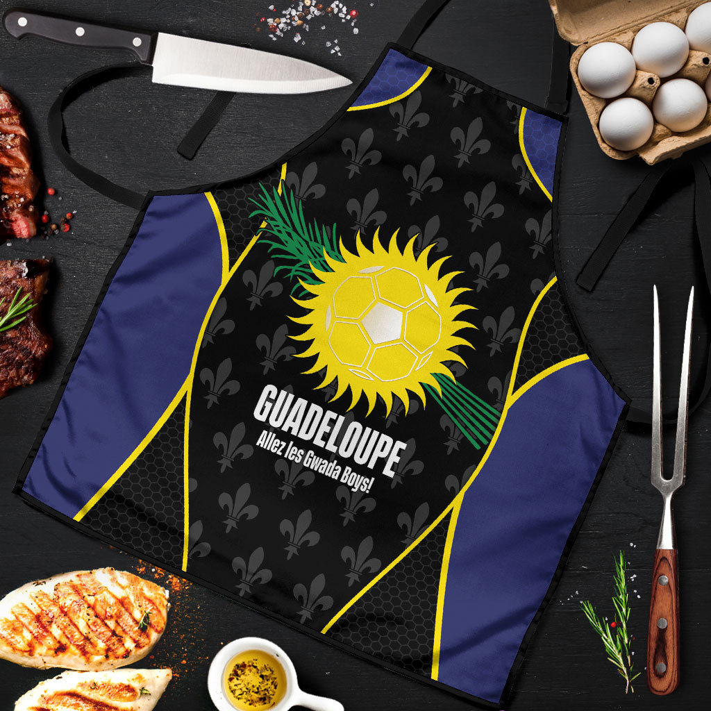 Guadeloupe Football Apron Allez Les Gwada Boys Flag Color