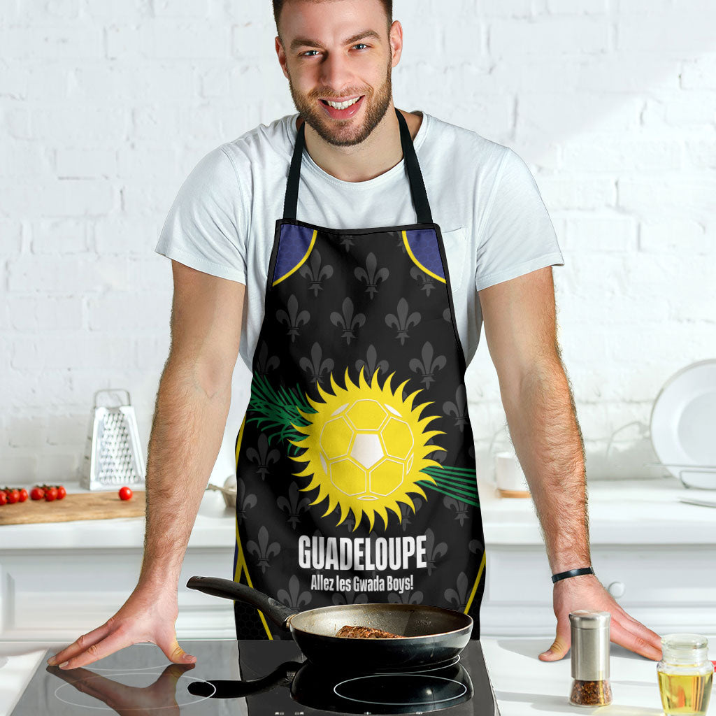 Guadeloupe Football Apron Allez Les Gwada Boys Flag Color
