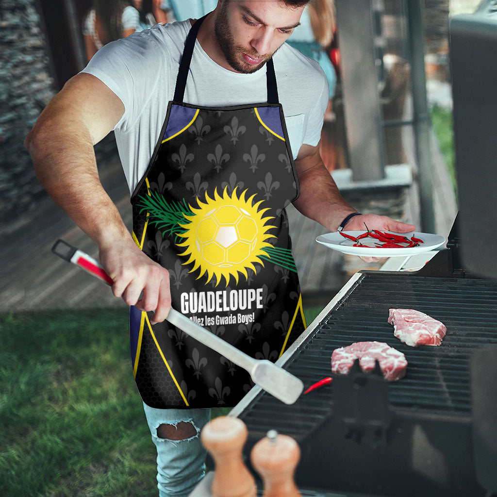 Guadeloupe Football Apron Allez Les Gwada Boys Flag Color