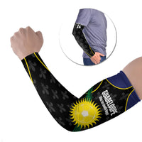 Guadeloupe Football Custom Arm Sleeves Allez Les Gwada Boys Flag Color