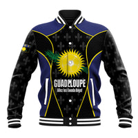 Guadeloupe Football Custom Baseball Jacket Allez Les Gwada Boys Flag Color