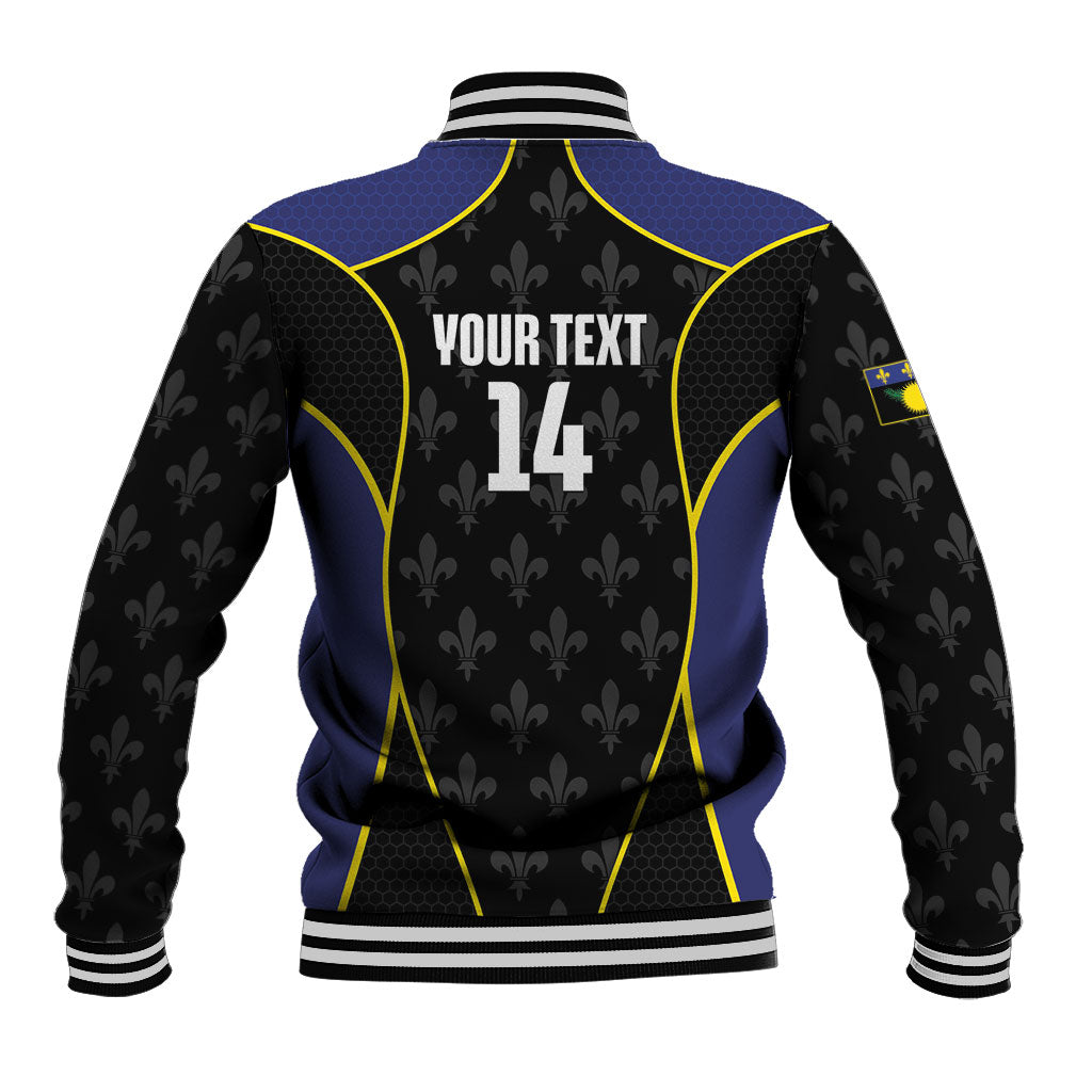 Guadeloupe Football Custom Baseball Jacket Allez Les Gwada Boys Flag Color