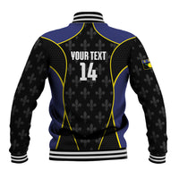 Guadeloupe Football Custom Baseball Jacket Allez Les Gwada Boys Flag Color
