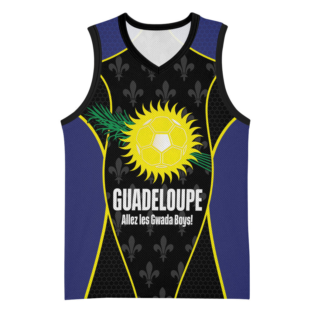 Guadeloupe Football Custom Basketball Jersey Allez Les Gwada Boys Flag Color