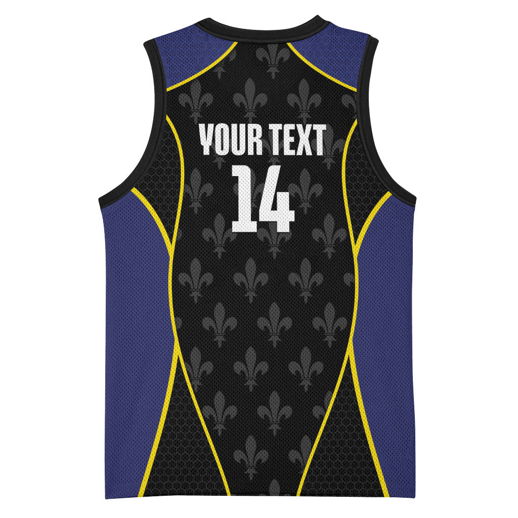 Guadeloupe Football Custom Basketball Jersey Allez Les Gwada Boys Flag Color