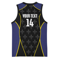 Guadeloupe Football Custom Basketball Jersey Allez Les Gwada Boys Flag Color