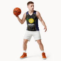 Guadeloupe Football Custom Basketball Jersey Allez Les Gwada Boys Flag Color