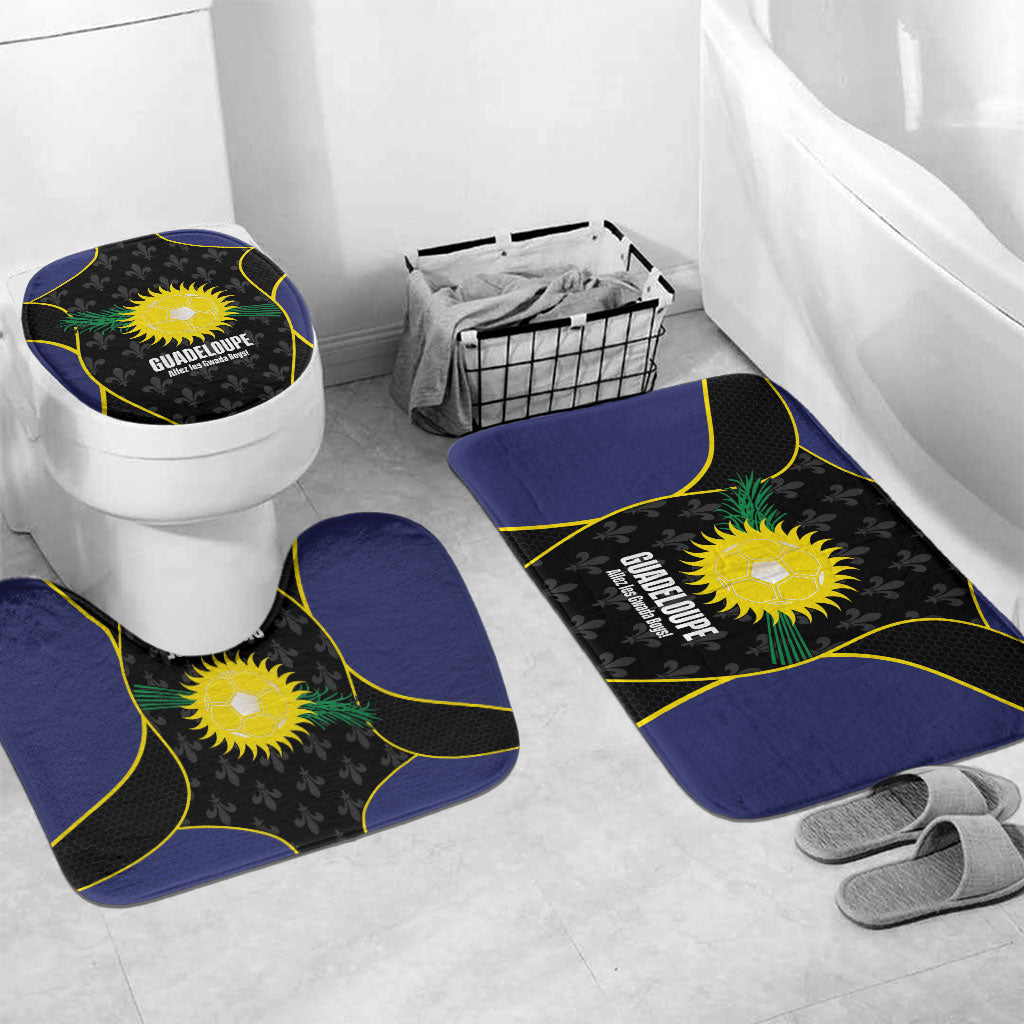 Guadeloupe Football Bathroom Set Allez Les Gwada Boys Flag Color