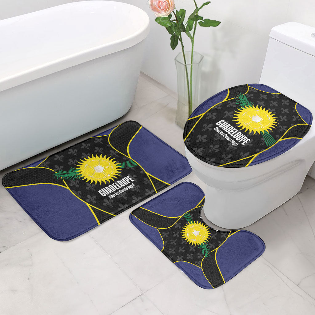 Guadeloupe Football Bathroom Set Allez Les Gwada Boys Flag Color