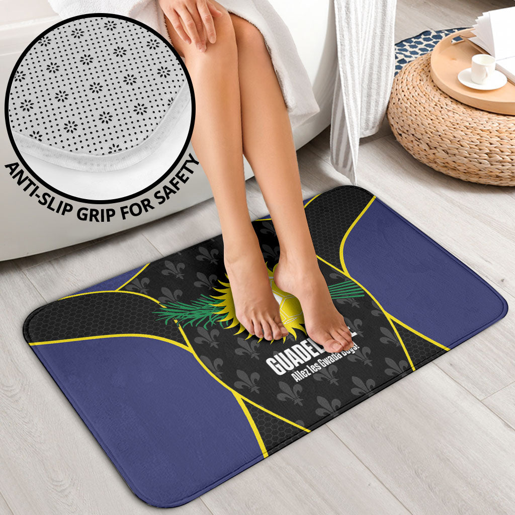 Guadeloupe Football Bathroom Set Allez Les Gwada Boys Flag Color