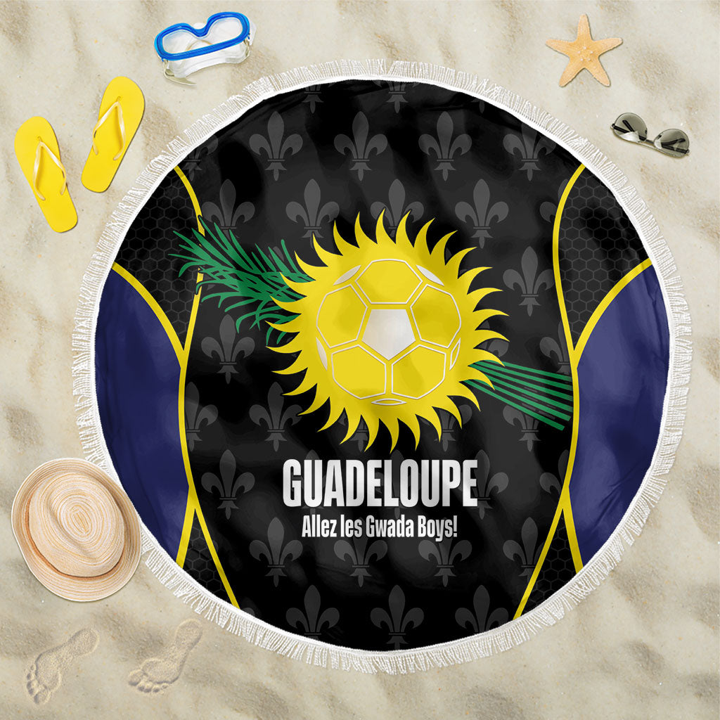 Guadeloupe Football Beach Blanket Allez Les Gwada Boys Flag Color