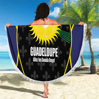 Guadeloupe Football Beach Blanket Allez Les Gwada Boys Flag Color