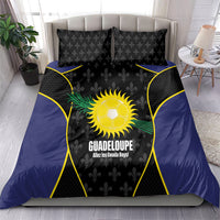 Guadeloupe Football Bedding Set Allez Les Gwada Boys Flag Color
