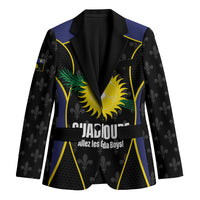 Guadeloupe Football Custom Blazer Allez Les Gwada Boys Flag Color
