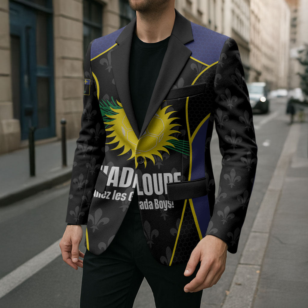 Guadeloupe Football Custom Blazer Allez Les Gwada Boys Flag Color