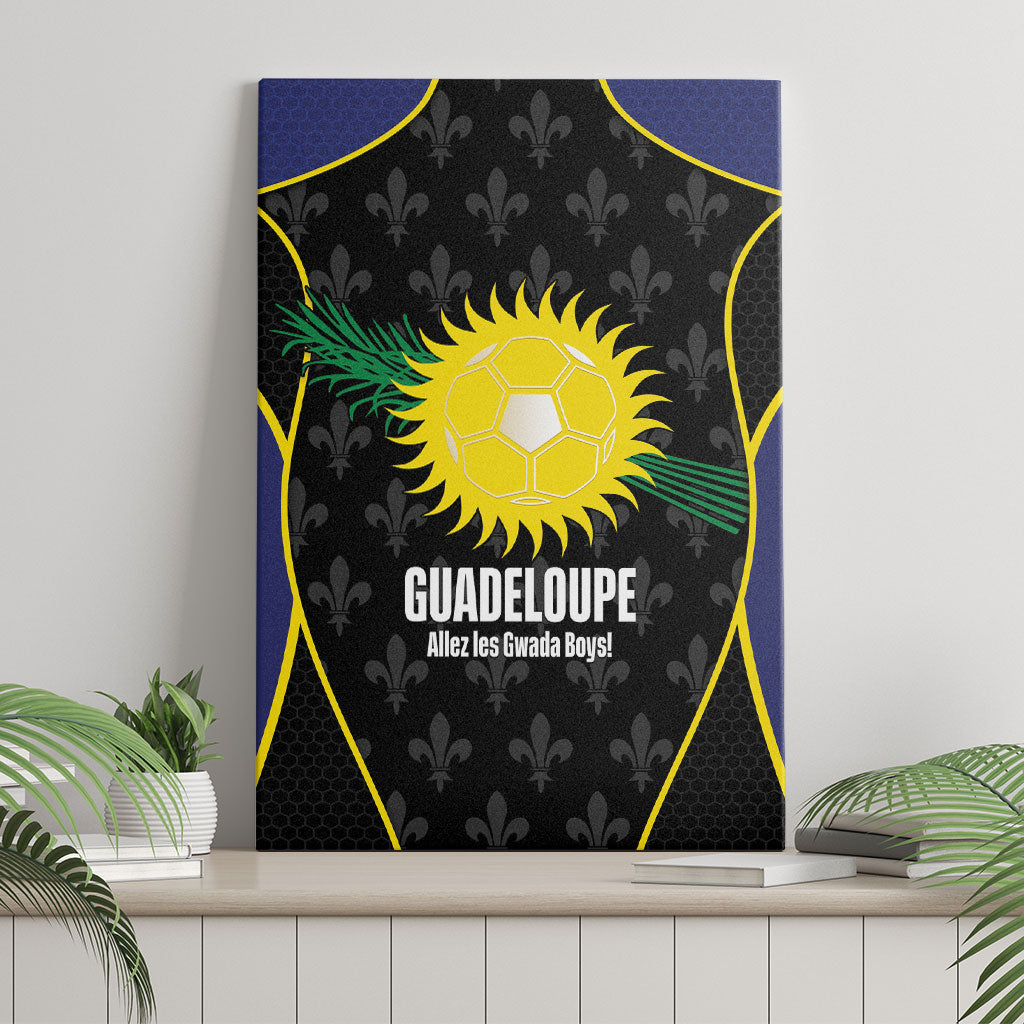 Guadeloupe Football Canvas Wall Art Allez Les Gwada Boys Flag Color