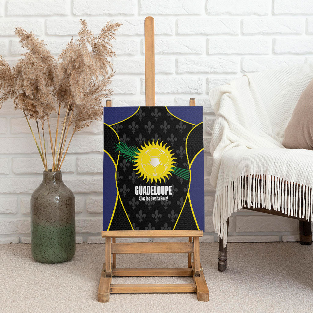 Guadeloupe Football Canvas Wall Art Allez Les Gwada Boys Flag Color