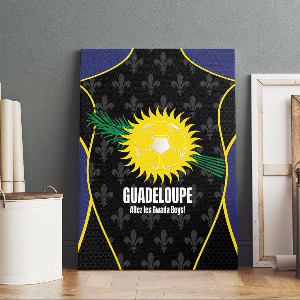 Guadeloupe Football Canvas Wall Art Allez Les Gwada Boys Flag Color