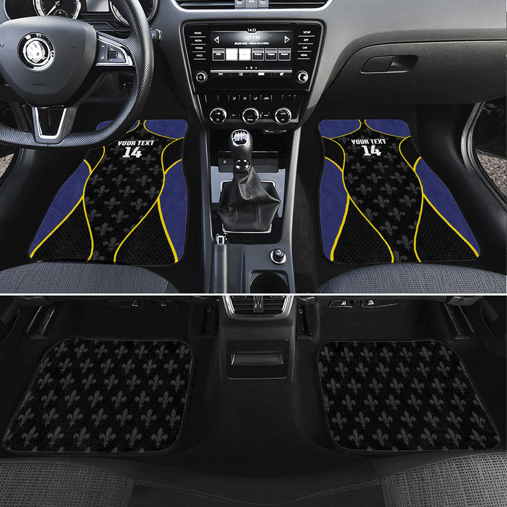 Guadeloupe Football Custom Car Mats Allez Les Gwada Boys Flag Color
