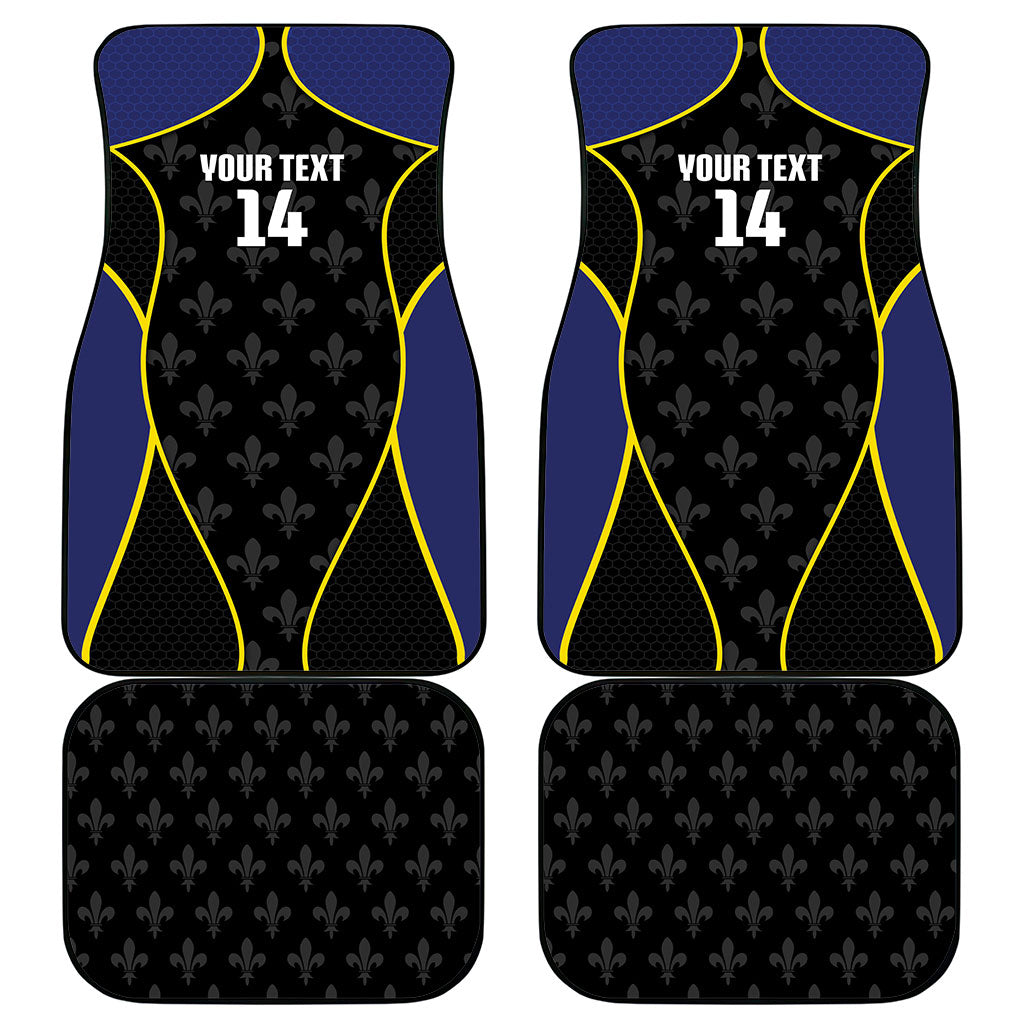 Guadeloupe Football Custom Car Mats Allez Les Gwada Boys Flag Color
