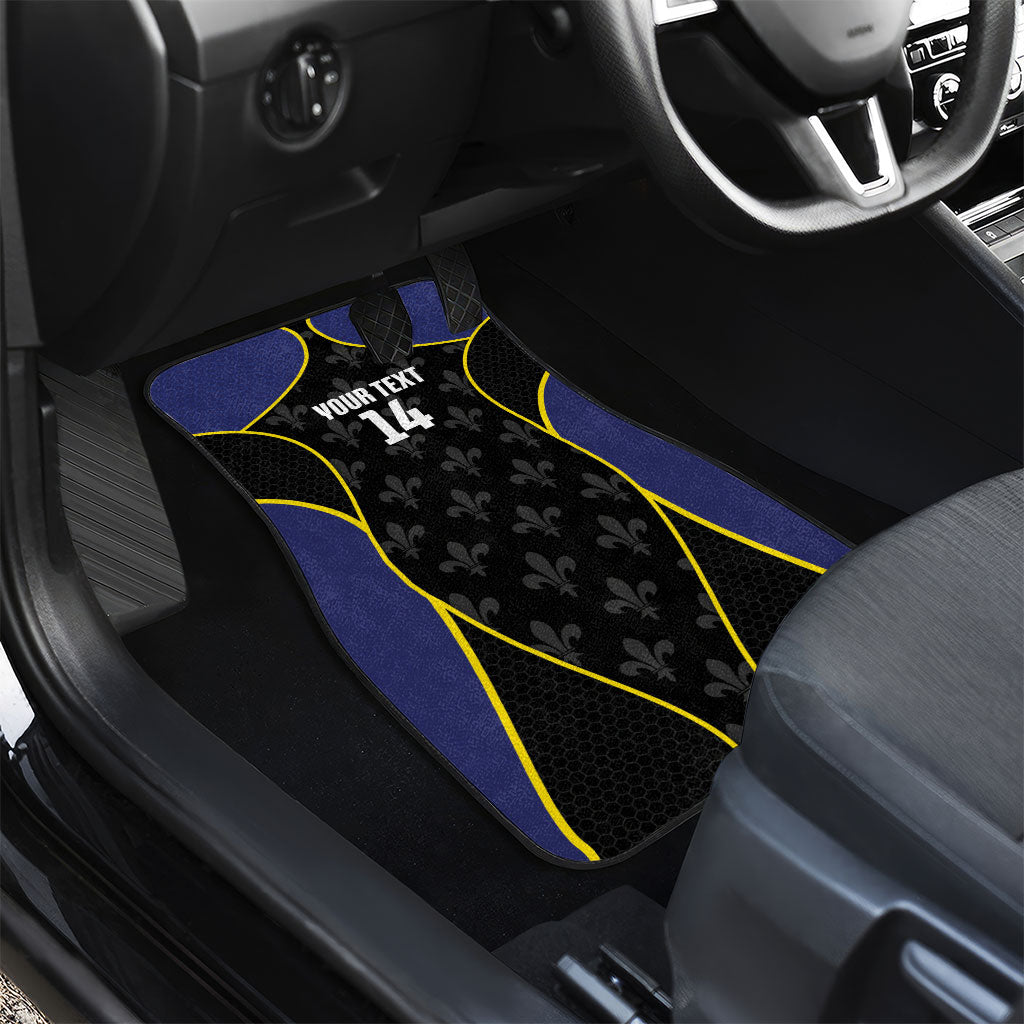 Guadeloupe Football Custom Car Mats Allez Les Gwada Boys Flag Color