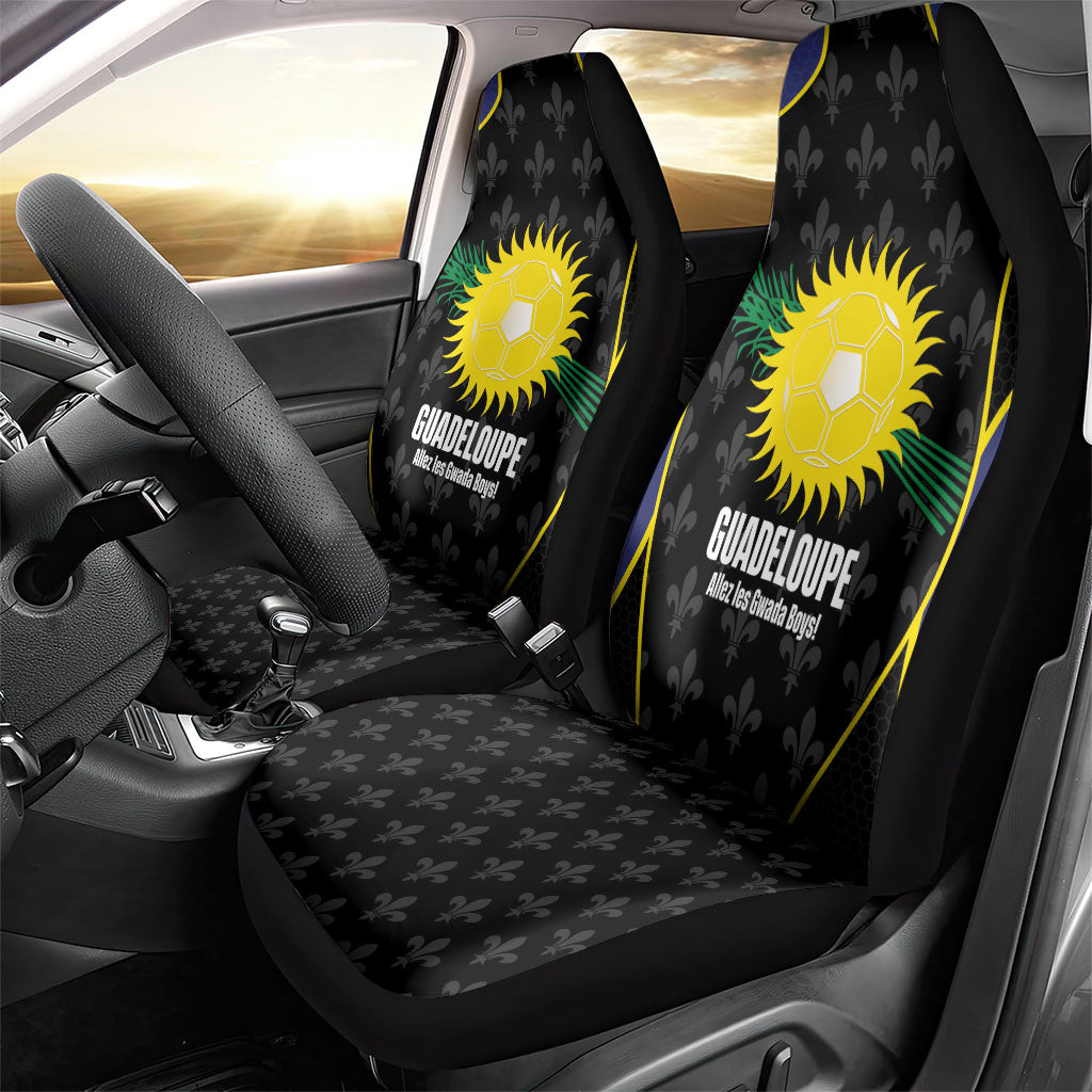 Guadeloupe Football Car Seat Cover Allez Les Gwada Boys Flag Color
