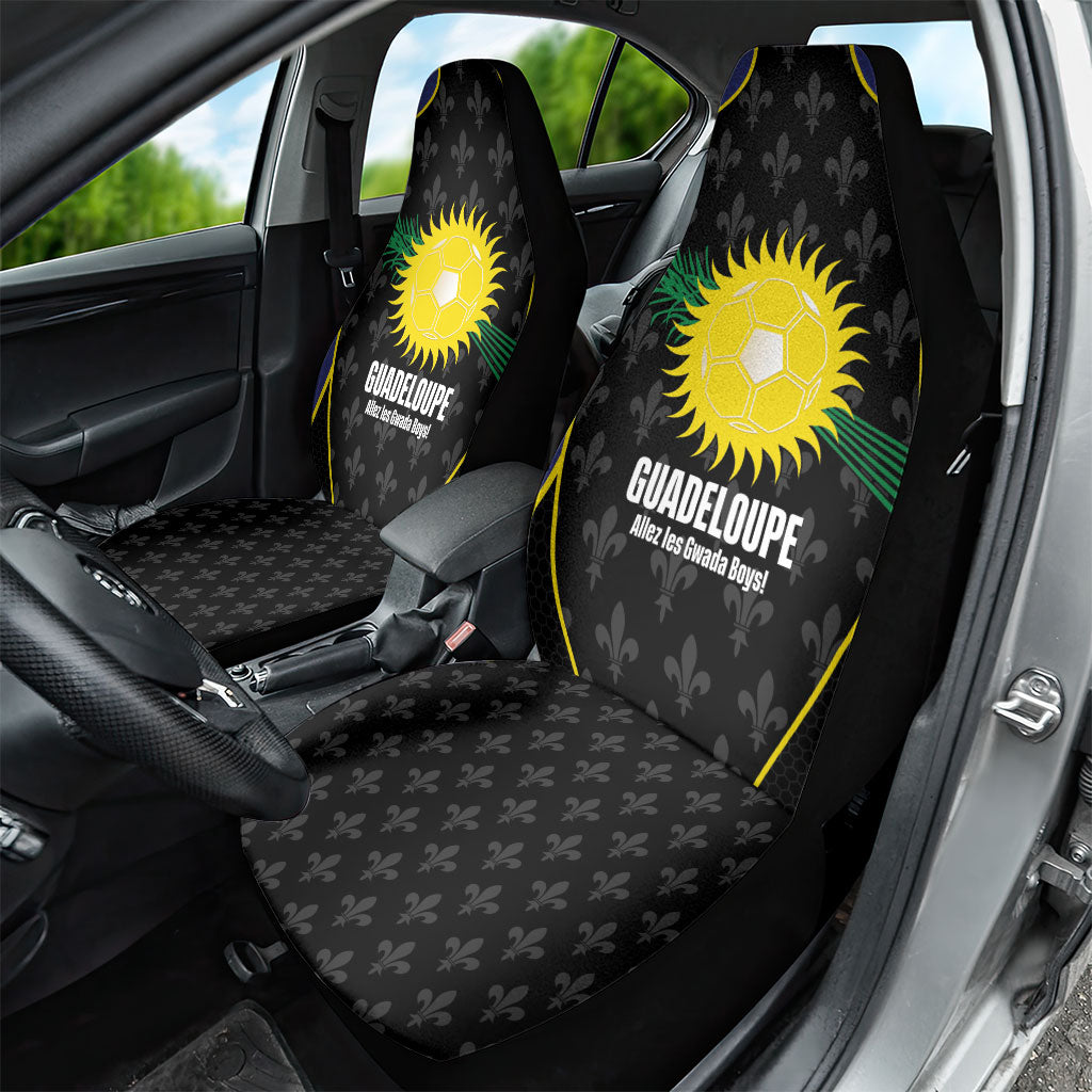 Guadeloupe Football Car Seat Cover Allez Les Gwada Boys Flag Color