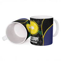 Guadeloupe Football Ceramic Mug Allez Les Gwada Boys Flag Color