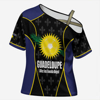 Guadeloupe Football Custom Cross Shoulder Shirt Allez Les Gwada Boys Flag Color