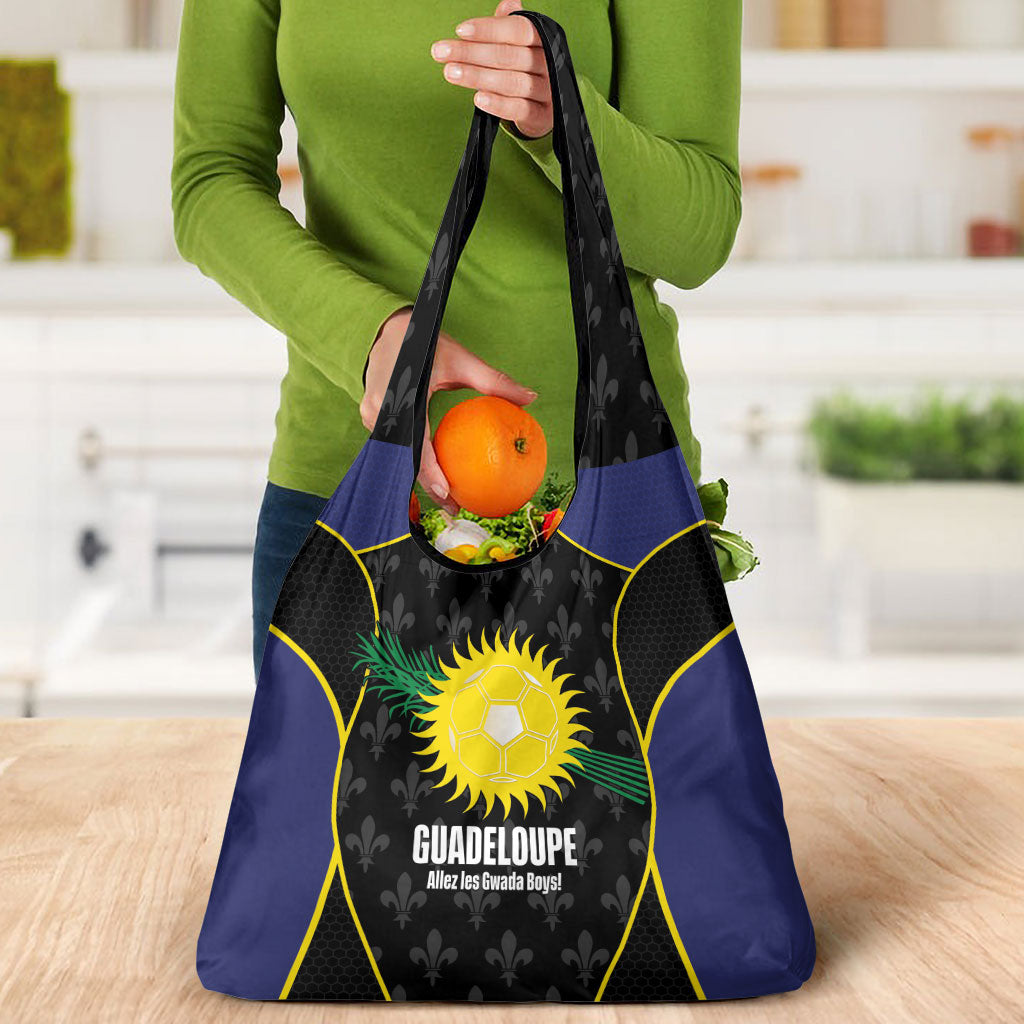 Guadeloupe Football Grocery Bag Allez Les Gwada Boys Flag Color