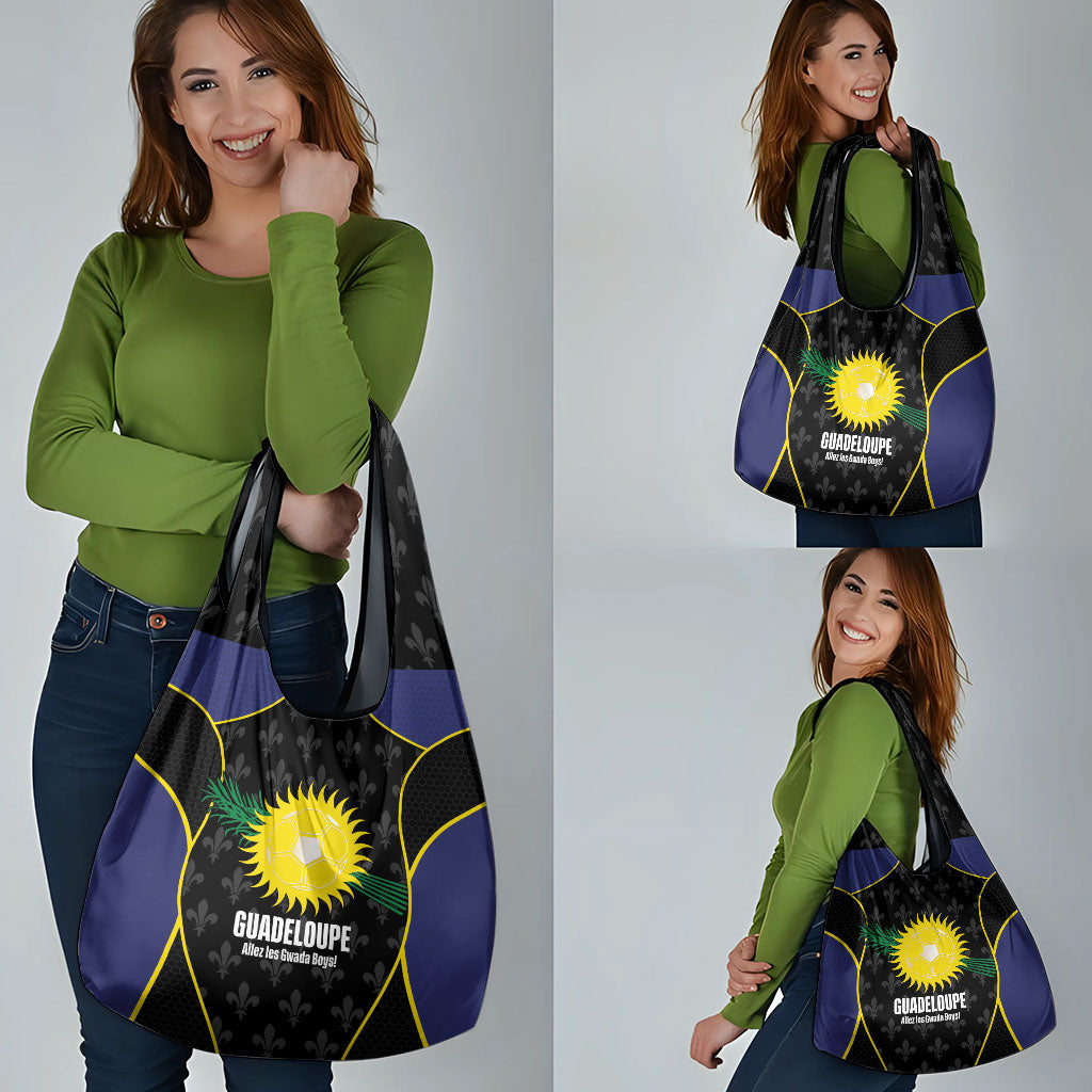 Guadeloupe Football Grocery Bag Allez Les Gwada Boys Flag Color