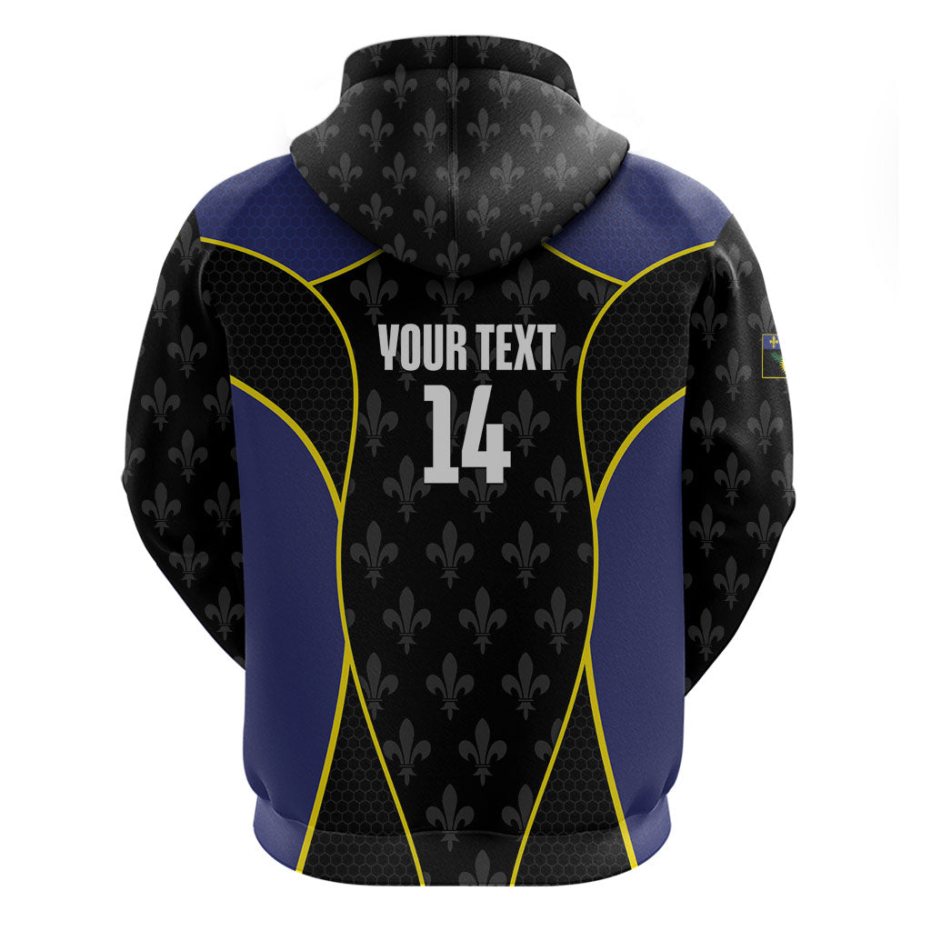 Guadeloupe Football Custom Hoodie Allez Les Gwada Boys Flag Color