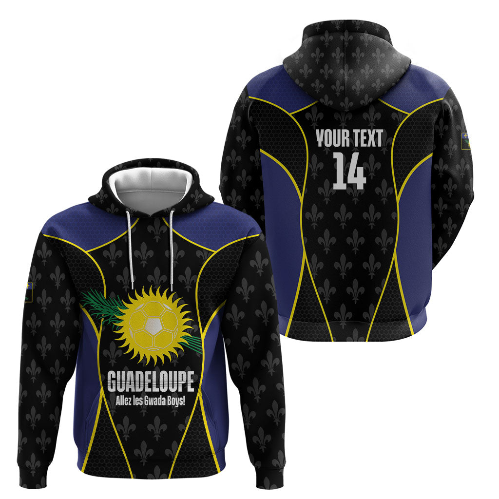 Guadeloupe Football Custom Hoodie Allez Les Gwada Boys Flag Color