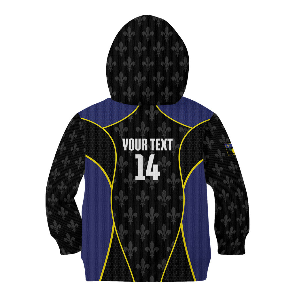 Guadeloupe Football Custom Kid Hoodie Allez Les Gwada Boys Flag Color