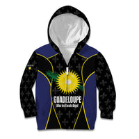 Guadeloupe Football Custom Kid Hoodie Allez Les Gwada Boys Flag Color