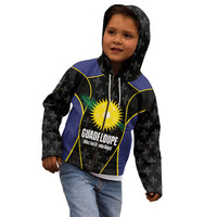 Guadeloupe Football Custom Kid Hoodie Allez Les Gwada Boys Flag Color