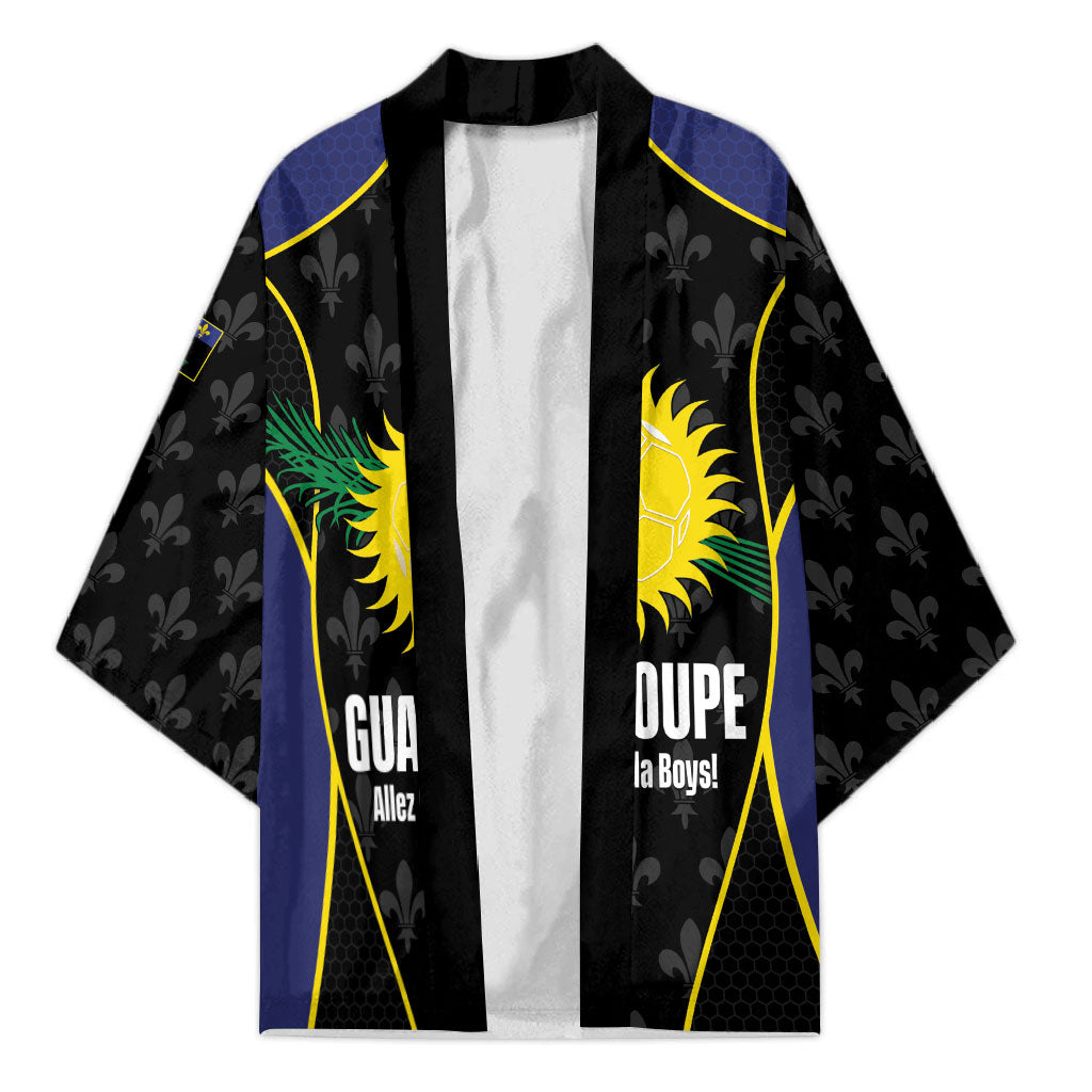 Guadeloupe Football Custom Kimono Allez Les Gwada Boys Flag Color