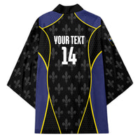 Guadeloupe Football Custom Kimono Allez Les Gwada Boys Flag Color