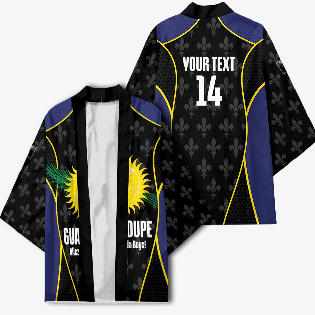 Guadeloupe Football Custom Kimono Allez Les Gwada Boys Flag Color