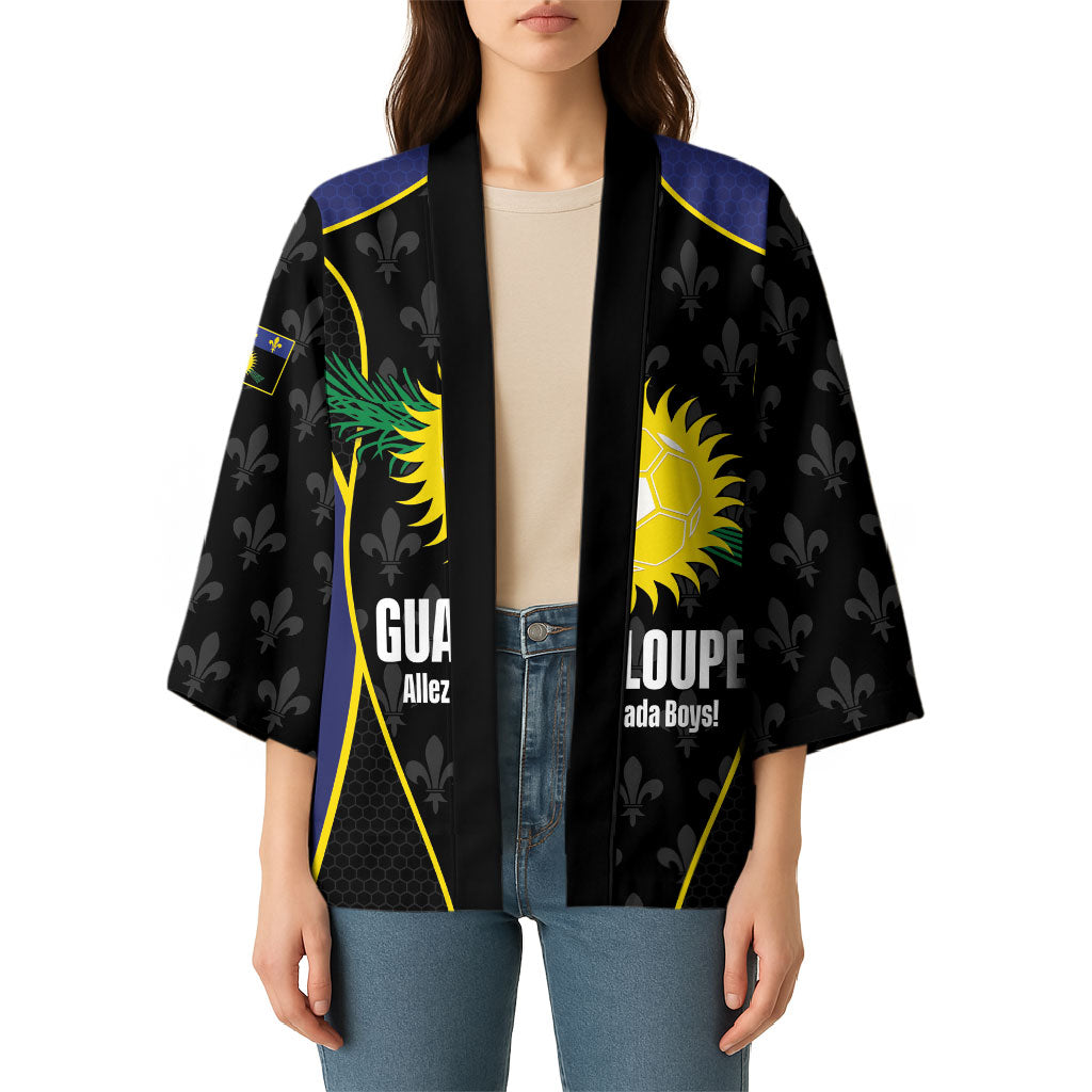 Guadeloupe Football Custom Kimono Allez Les Gwada Boys Flag Color
