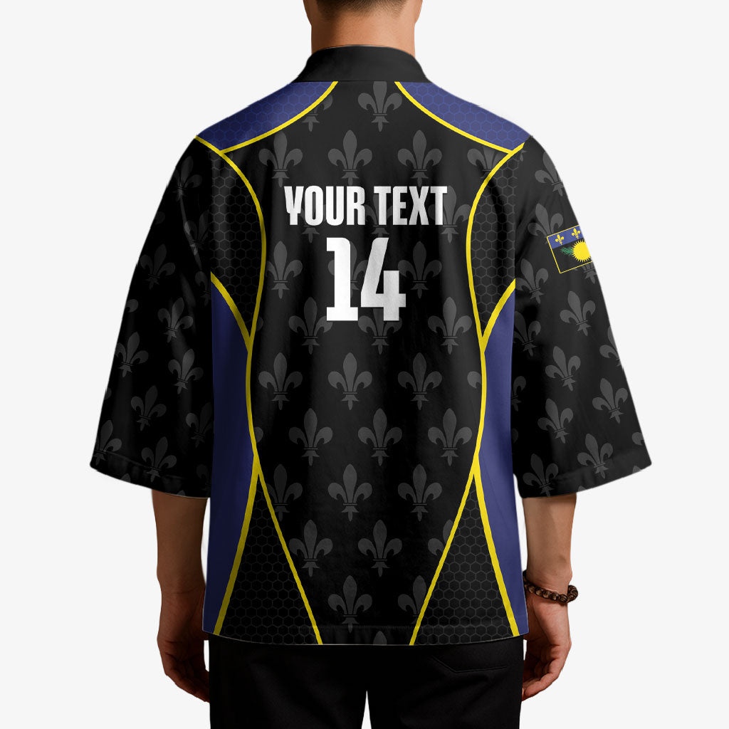 Guadeloupe Football Custom Kimono Allez Les Gwada Boys Flag Color