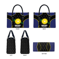 Guadeloupe Football Leather Bag Allez Les Gwada Boys Flag Color