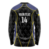 Guadeloupe Football Custom Long Sleeve Shirt Allez Les Gwada Boys Flag Color
