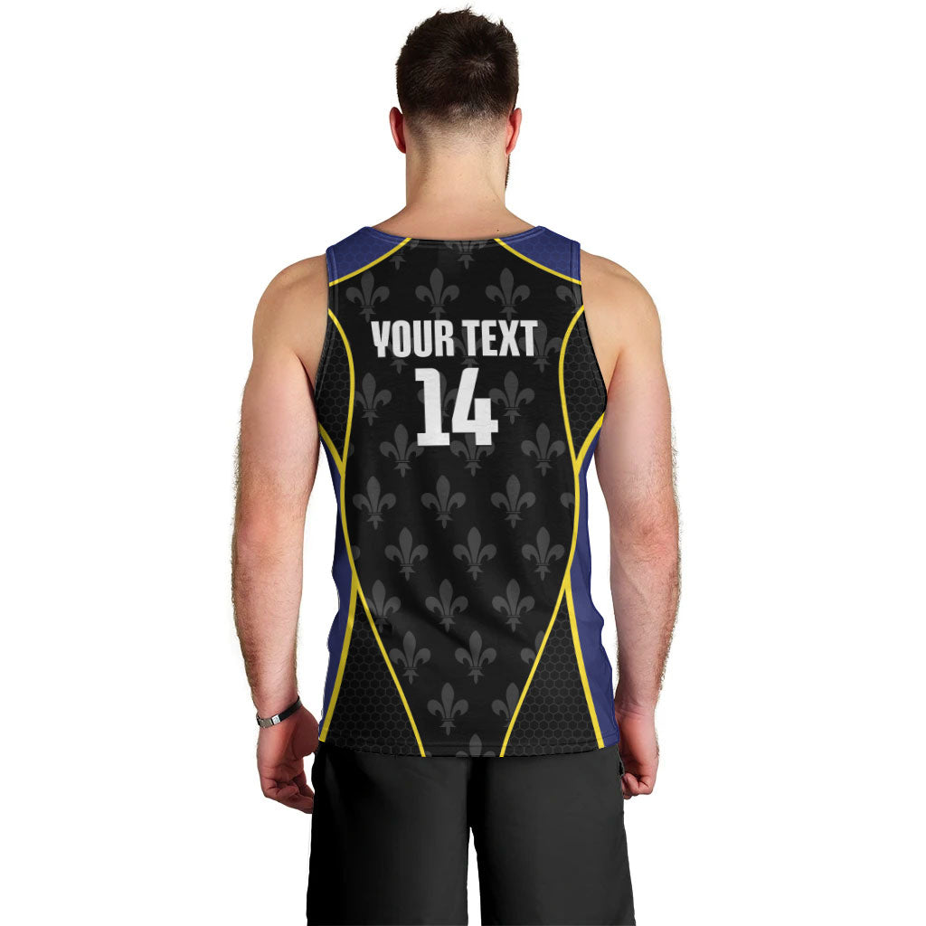 Guadeloupe Football Custom Men Tank Top Allez Les Gwada Boys Flag Color