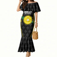 Guadeloupe Football Custom Mermaid Dress Allez Les Gwada Boys Flag Color